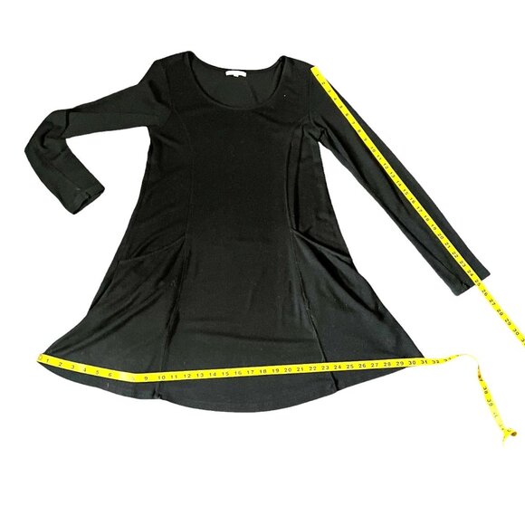 Z Supply Jersey Knit Black Swing Long Sleeve Tunic w/Two Front Pockets, Size S - Picture 6 of 8